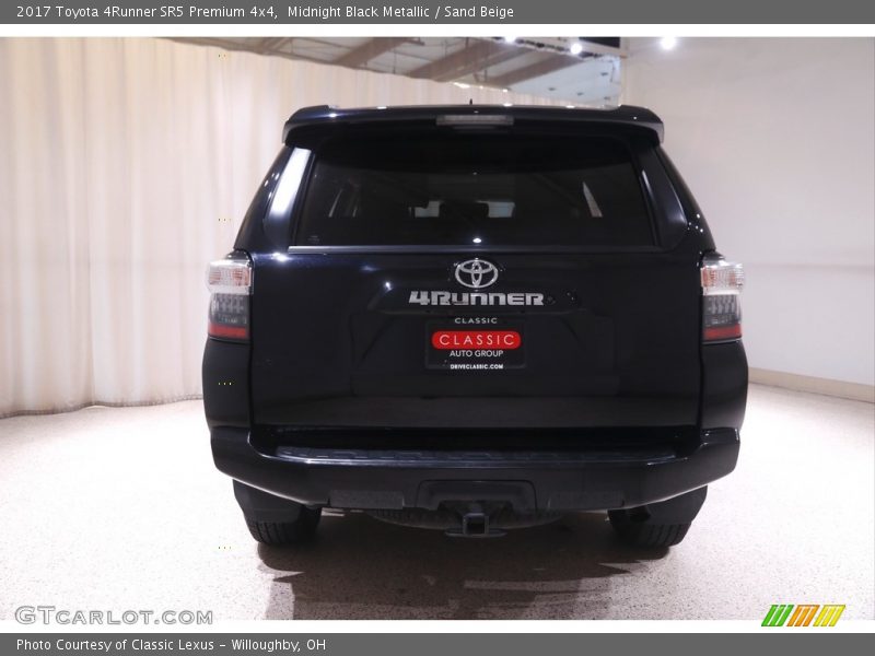 Midnight Black Metallic / Sand Beige 2017 Toyota 4Runner SR5 Premium 4x4