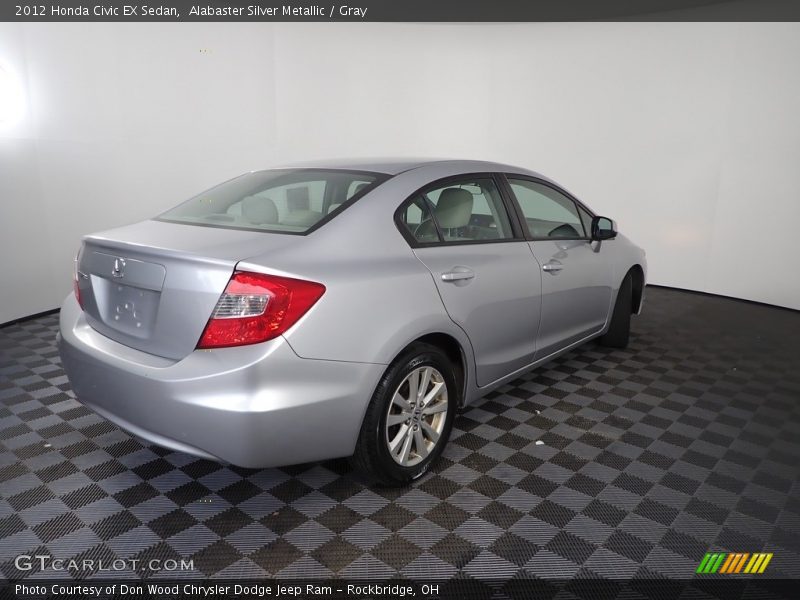 Alabaster Silver Metallic / Gray 2012 Honda Civic EX Sedan