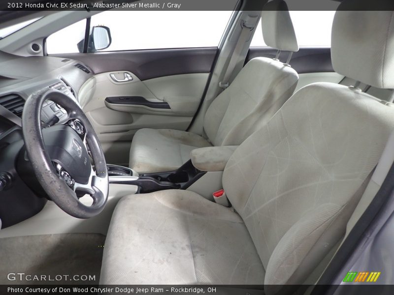 Alabaster Silver Metallic / Gray 2012 Honda Civic EX Sedan