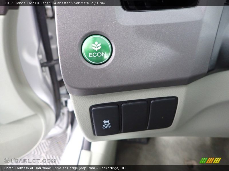 Alabaster Silver Metallic / Gray 2012 Honda Civic EX Sedan