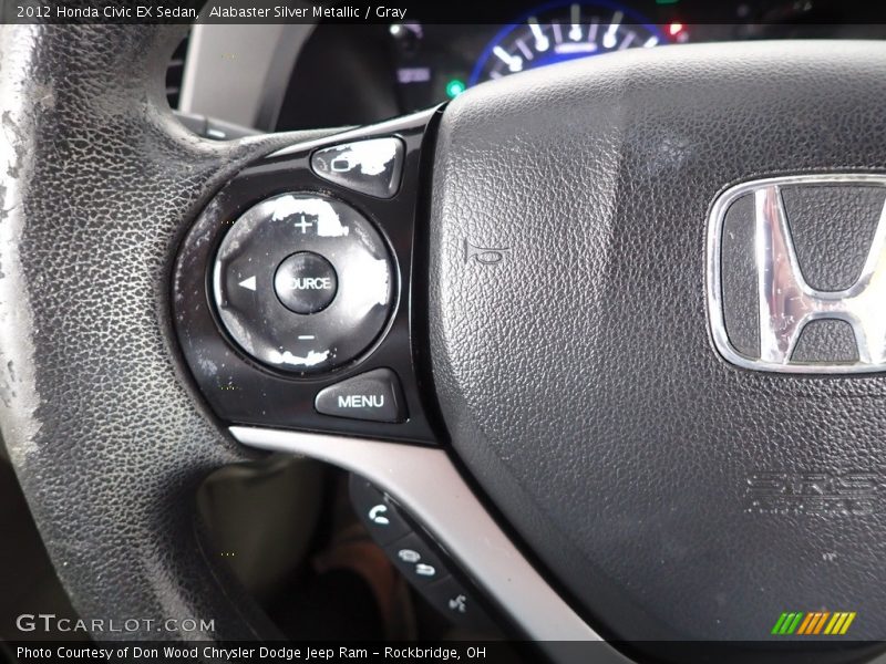 Alabaster Silver Metallic / Gray 2012 Honda Civic EX Sedan