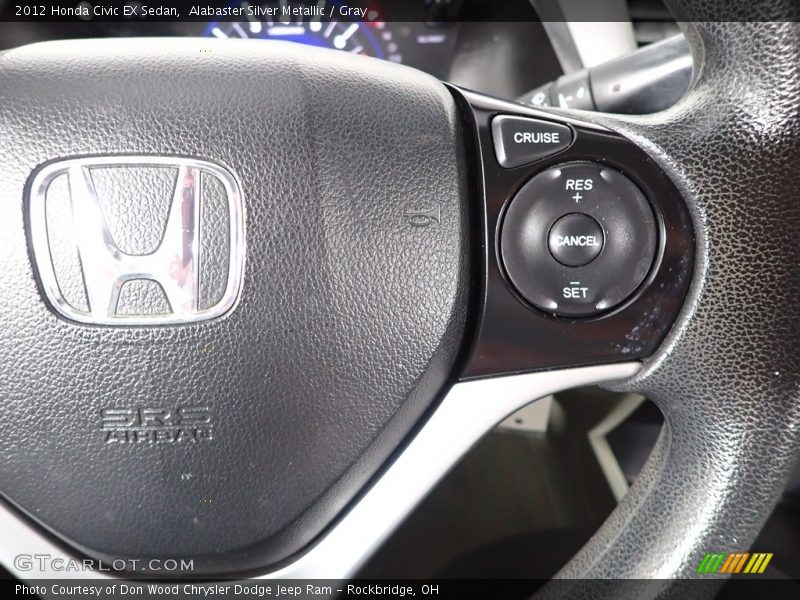 Alabaster Silver Metallic / Gray 2012 Honda Civic EX Sedan