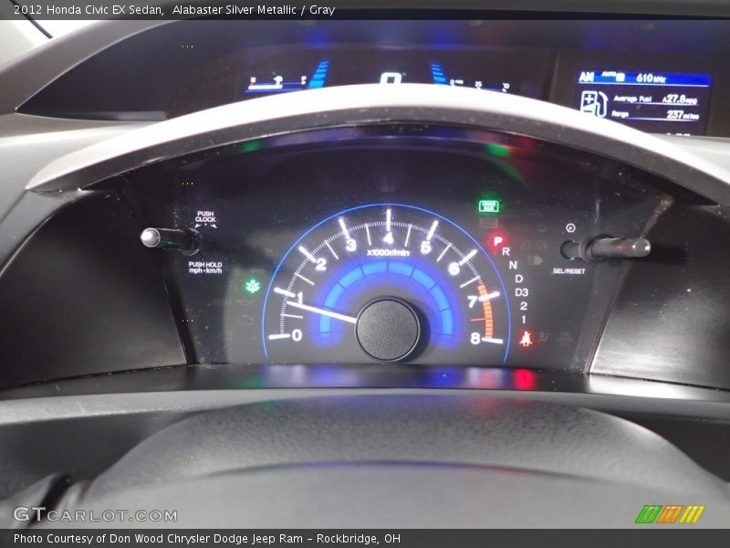 Alabaster Silver Metallic / Gray 2012 Honda Civic EX Sedan