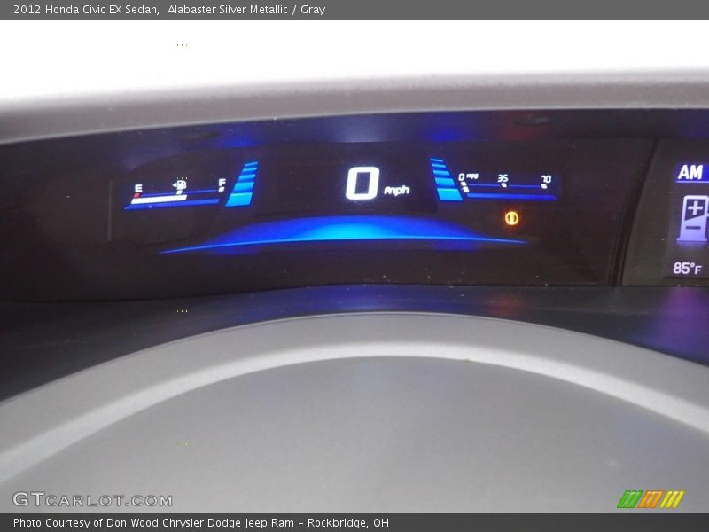 Alabaster Silver Metallic / Gray 2012 Honda Civic EX Sedan