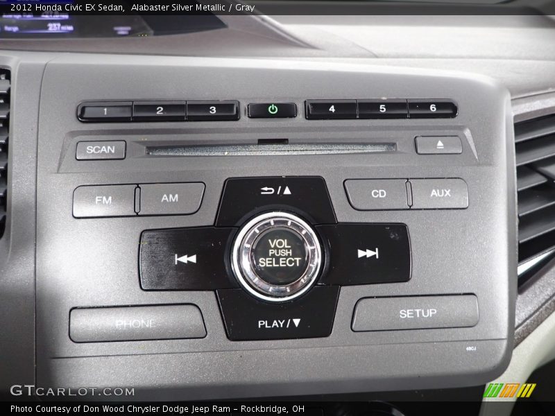 Alabaster Silver Metallic / Gray 2012 Honda Civic EX Sedan