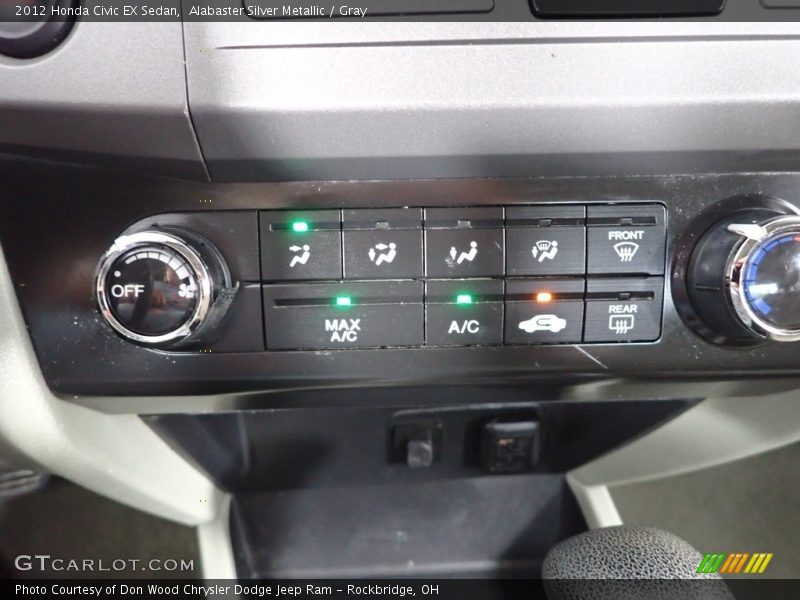 Alabaster Silver Metallic / Gray 2012 Honda Civic EX Sedan