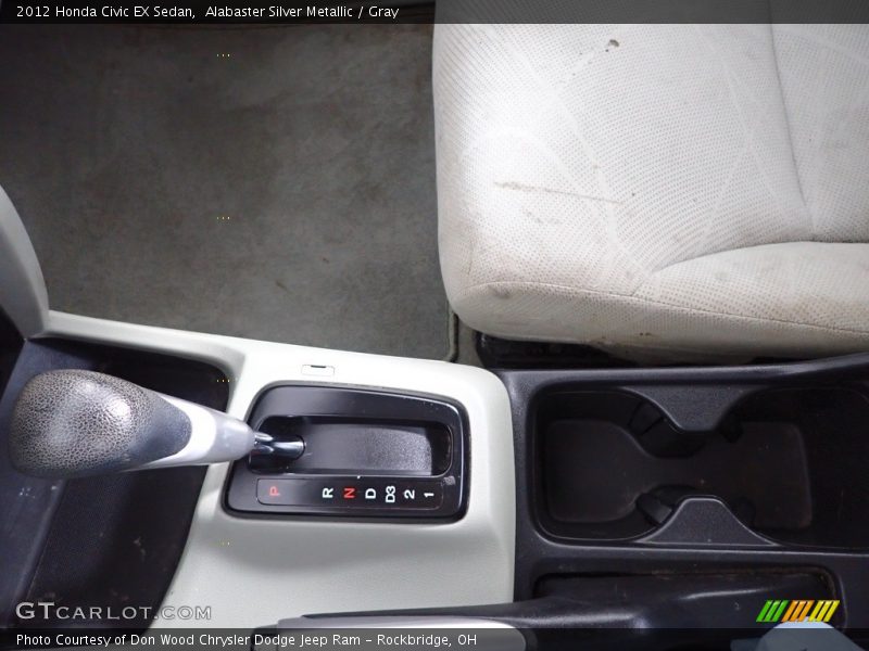Alabaster Silver Metallic / Gray 2012 Honda Civic EX Sedan