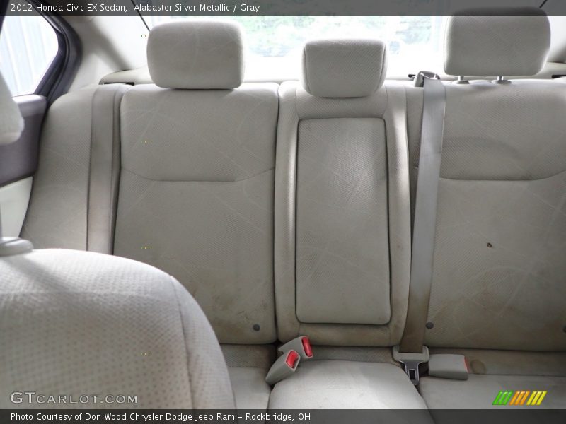 Alabaster Silver Metallic / Gray 2012 Honda Civic EX Sedan