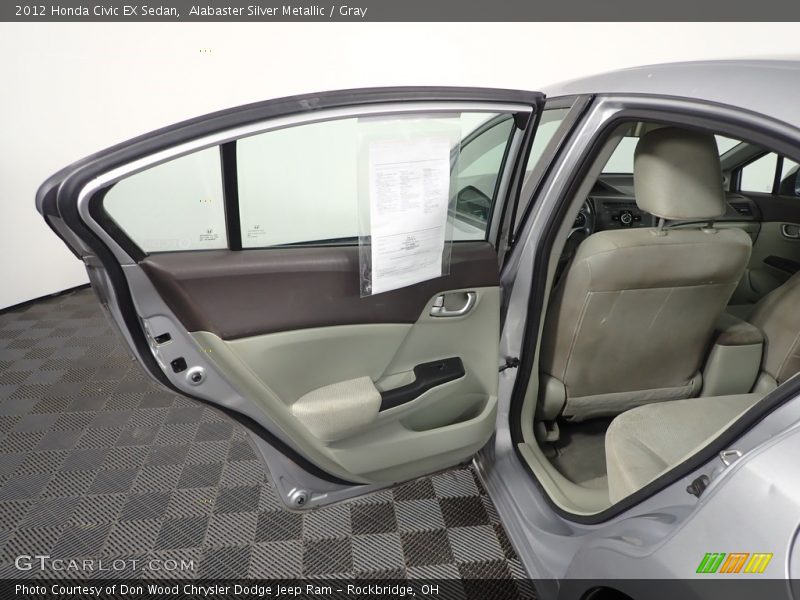 Alabaster Silver Metallic / Gray 2012 Honda Civic EX Sedan