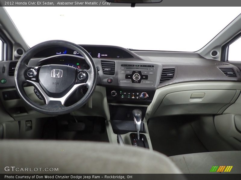 Alabaster Silver Metallic / Gray 2012 Honda Civic EX Sedan