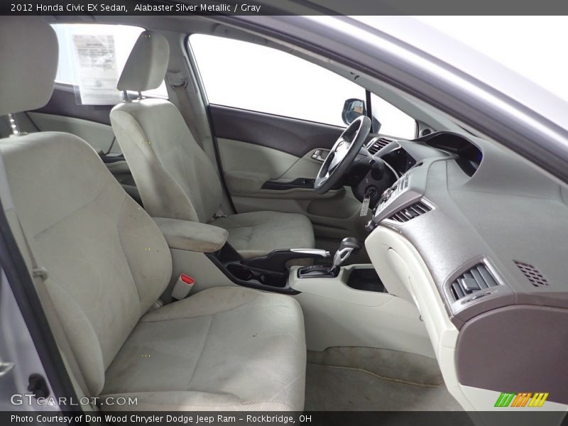 Alabaster Silver Metallic / Gray 2012 Honda Civic EX Sedan
