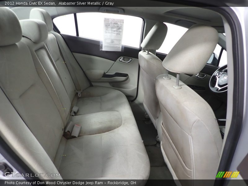Alabaster Silver Metallic / Gray 2012 Honda Civic EX Sedan