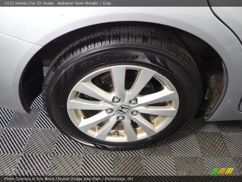 Alabaster Silver Metallic / Gray 2012 Honda Civic EX Sedan