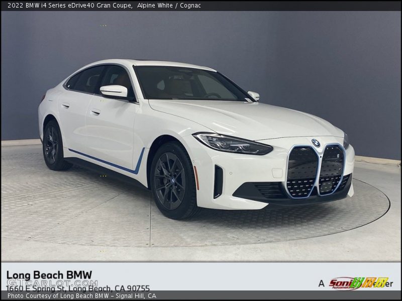 Alpine White / Cognac 2022 BMW i4 Series eDrive40 Gran Coupe