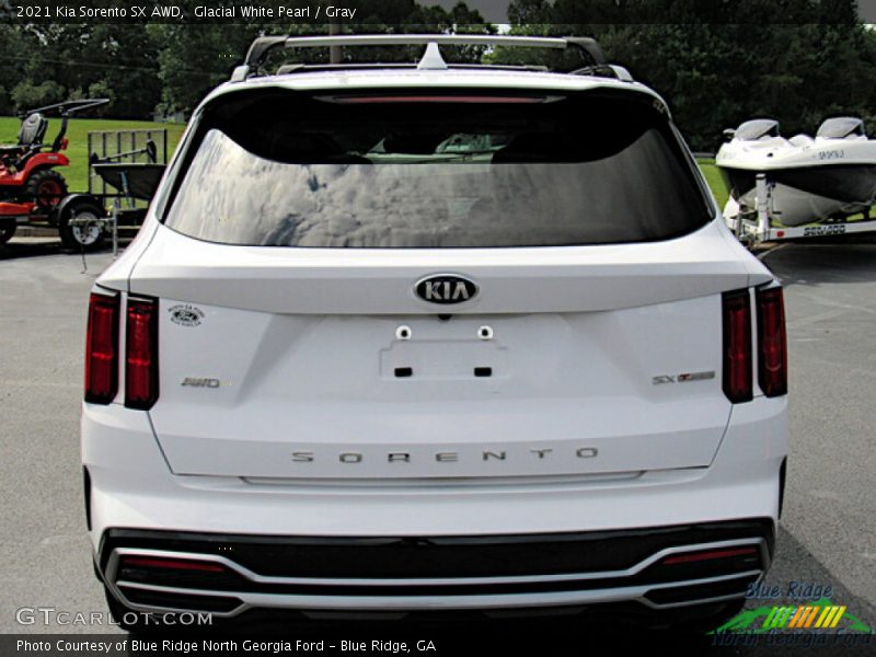 Glacial White Pearl / Gray 2021 Kia Sorento SX AWD