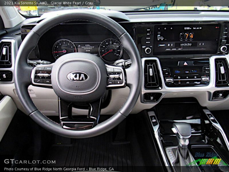 Glacial White Pearl / Gray 2021 Kia Sorento SX AWD