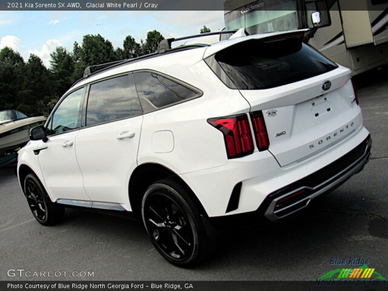 Glacial White Pearl / Gray 2021 Kia Sorento SX AWD