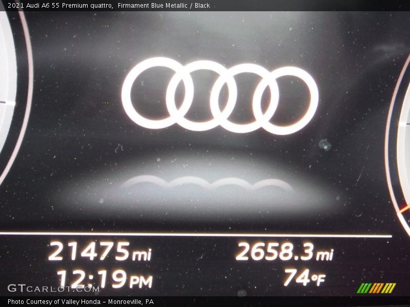 Firmament Blue Metallic / Black 2021 Audi A6 55 Premium quattro