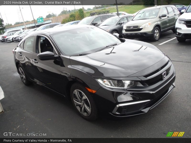 Crystal Black Pearl / Black 2020 Honda Civic LX Sedan