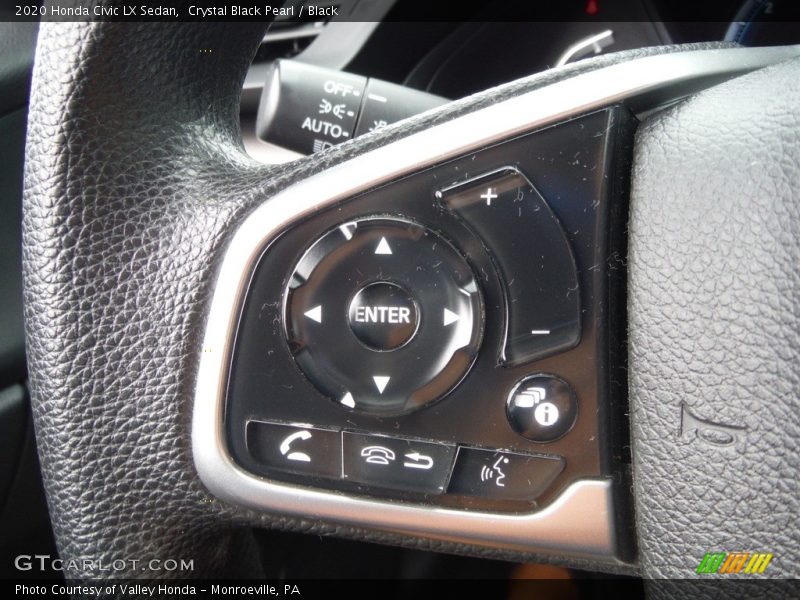 Crystal Black Pearl / Black 2020 Honda Civic LX Sedan