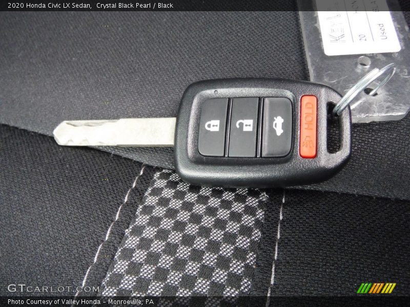 Crystal Black Pearl / Black 2020 Honda Civic LX Sedan