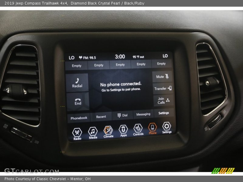 Diamond Black Crystal Pearl / Black/Ruby 2019 Jeep Compass Trailhawk 4x4