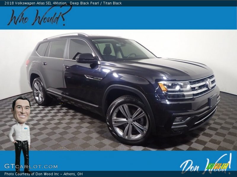 Deep Black Pearl / Titan Black 2018 Volkswagen Atlas SEL 4Motion