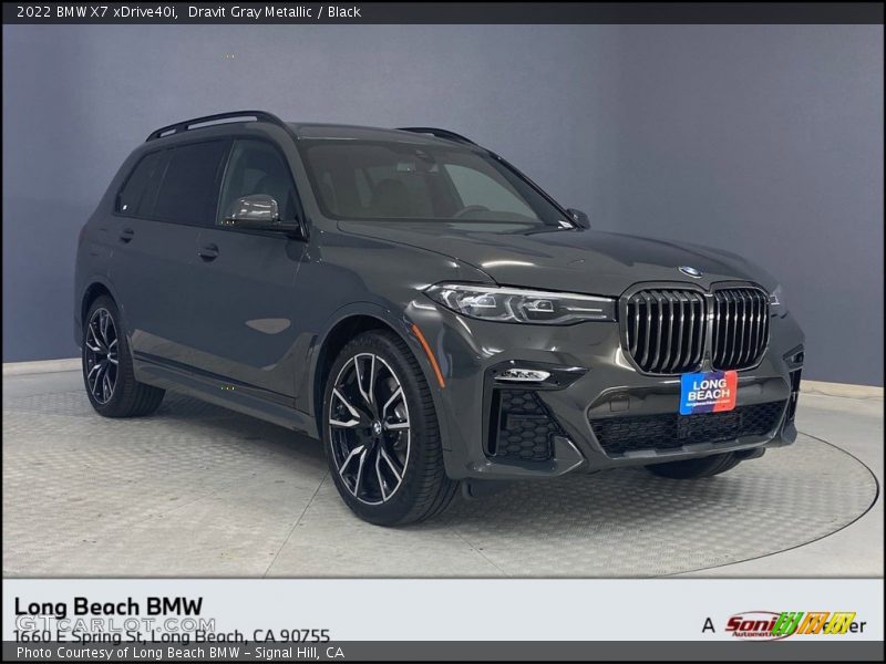 Dravit Gray Metallic / Black 2022 BMW X7 xDrive40i