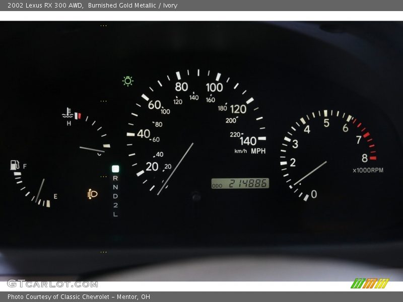 Burnished Gold Metallic / Ivory 2002 Lexus RX 300 AWD