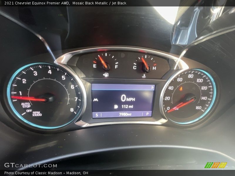 Mosaic Black Metallic / Jet Black 2021 Chevrolet Equinox Premier AWD