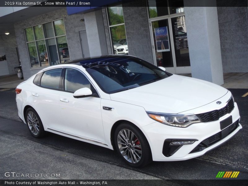 Snow White Pearl / Brown 2019 Kia Optima SX