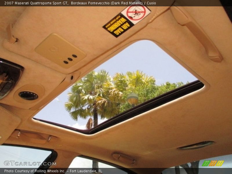Sunroof of 2007 Quattroporte Sport GT