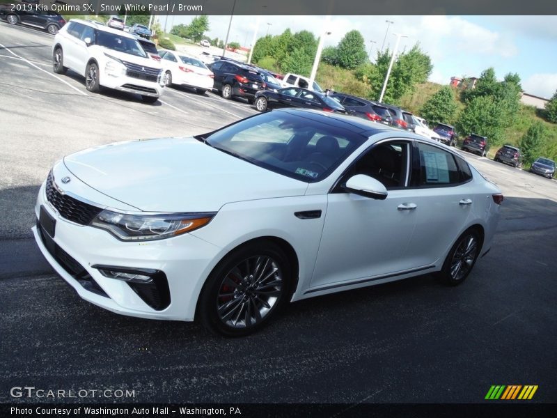 Snow White Pearl / Brown 2019 Kia Optima SX