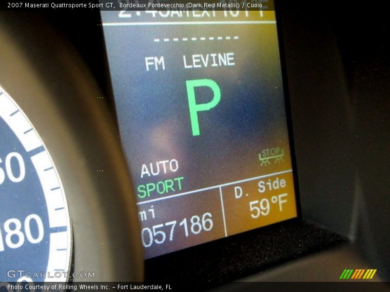 Bordeaux Pontevecchio (Dark Red Metallic) / Cuoio 2007 Maserati Quattroporte Sport GT