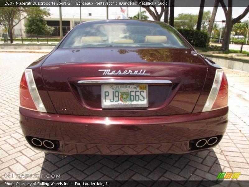 Bordeaux Pontevecchio (Dark Red Metallic) / Cuoio 2007 Maserati Quattroporte Sport GT