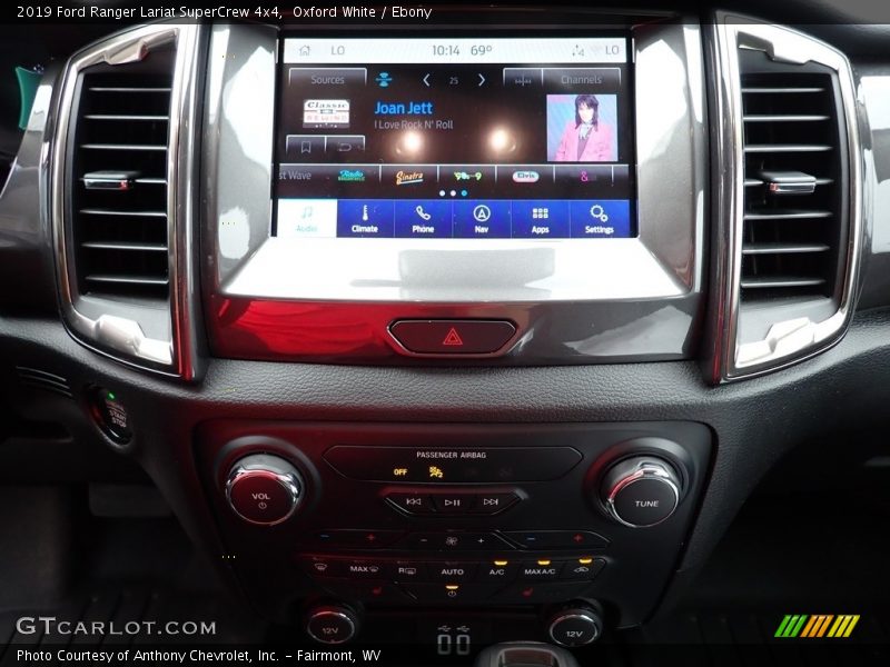 Oxford White / Ebony 2019 Ford Ranger Lariat SuperCrew 4x4