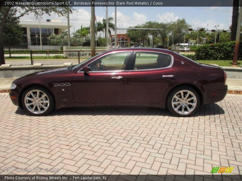 Bordeaux Pontevecchio (Dark Red Metallic) / Cuoio 2007 Maserati Quattroporte Sport GT