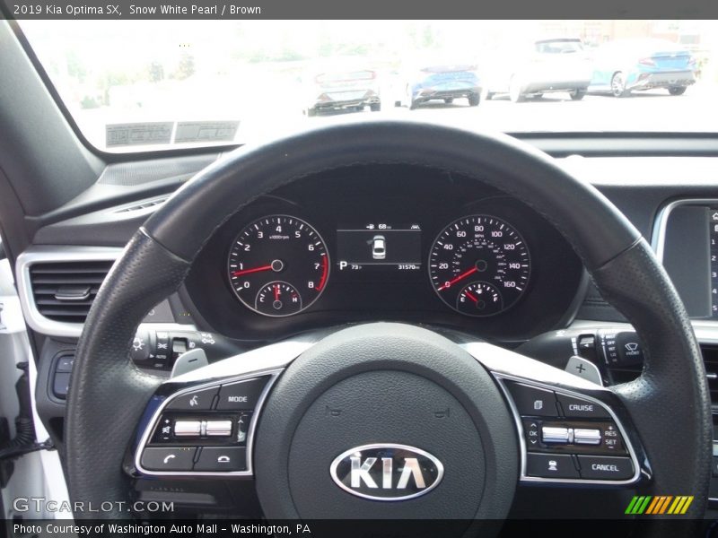 Snow White Pearl / Brown 2019 Kia Optima SX
