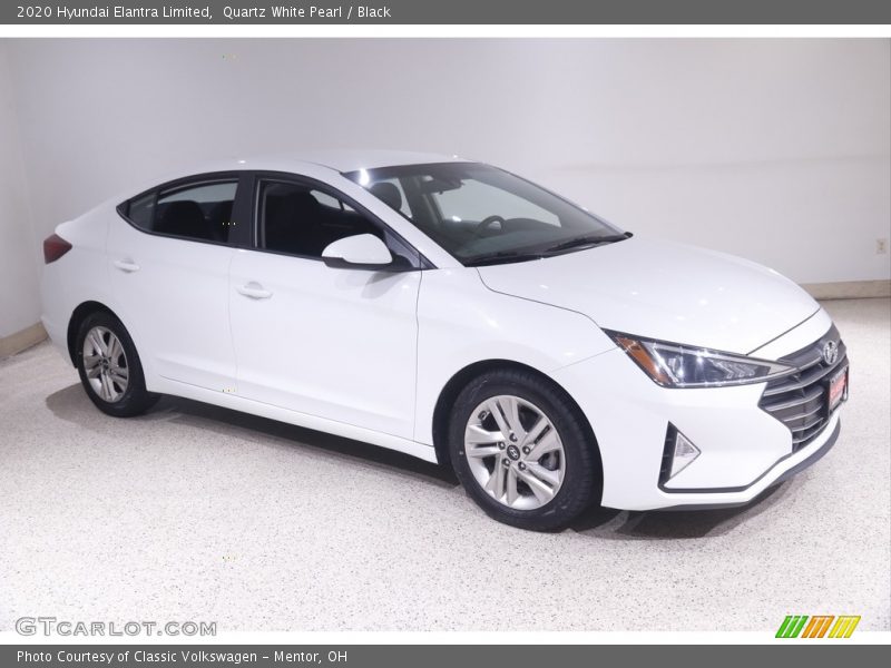 Quartz White Pearl / Black 2020 Hyundai Elantra Limited