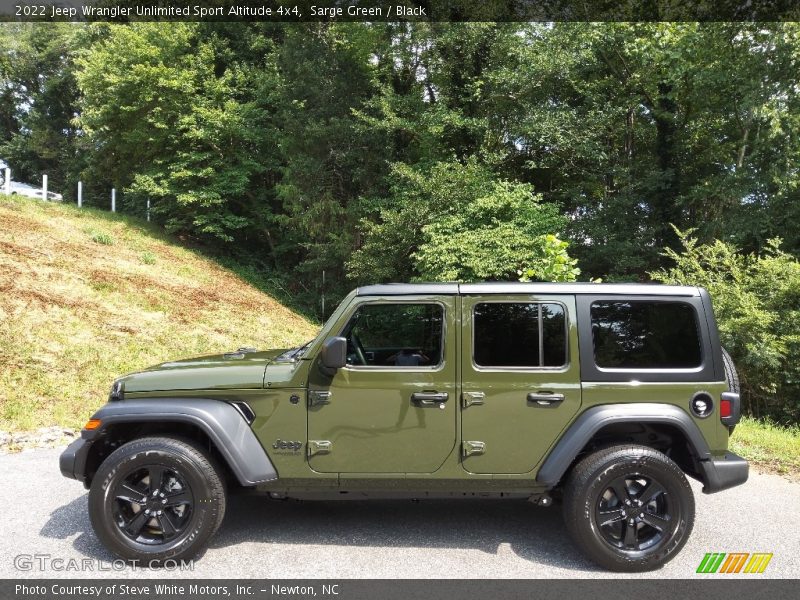 Sarge Green / Black 2022 Jeep Wrangler Unlimited Sport Altitude 4x4