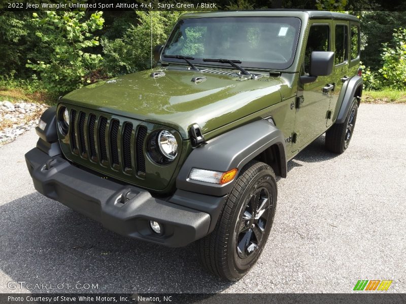Sarge Green / Black 2022 Jeep Wrangler Unlimited Sport Altitude 4x4