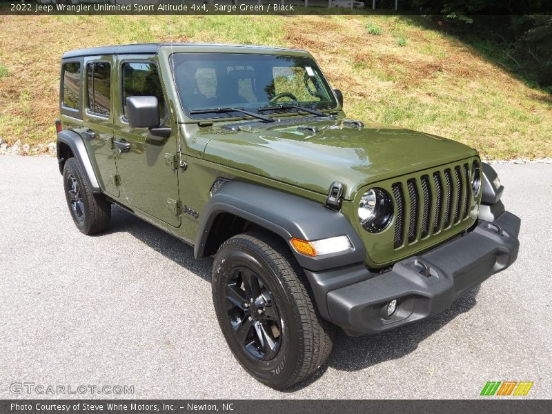 Sarge Green / Black 2022 Jeep Wrangler Unlimited Sport Altitude 4x4