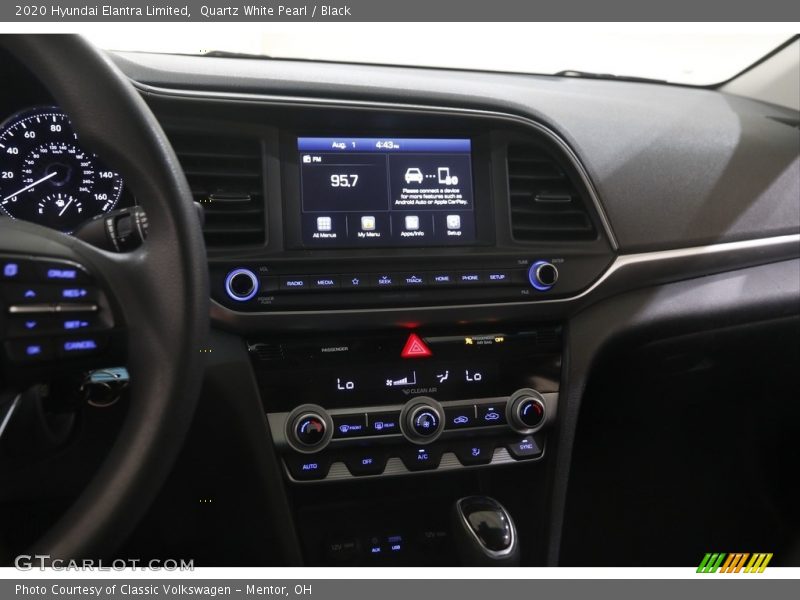 Quartz White Pearl / Black 2020 Hyundai Elantra Limited