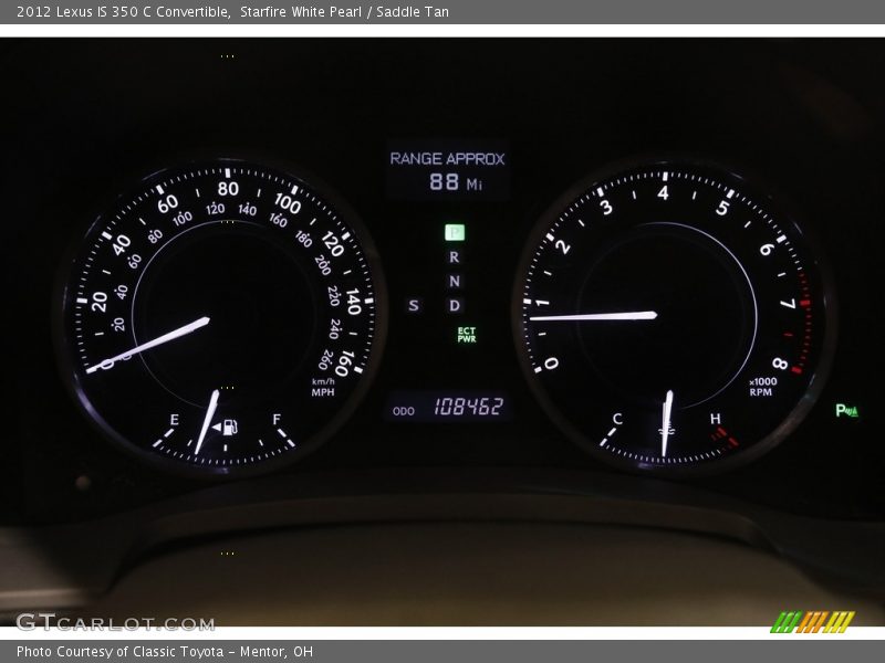  2012 IS 350 C Convertible 350 C Convertible Gauges