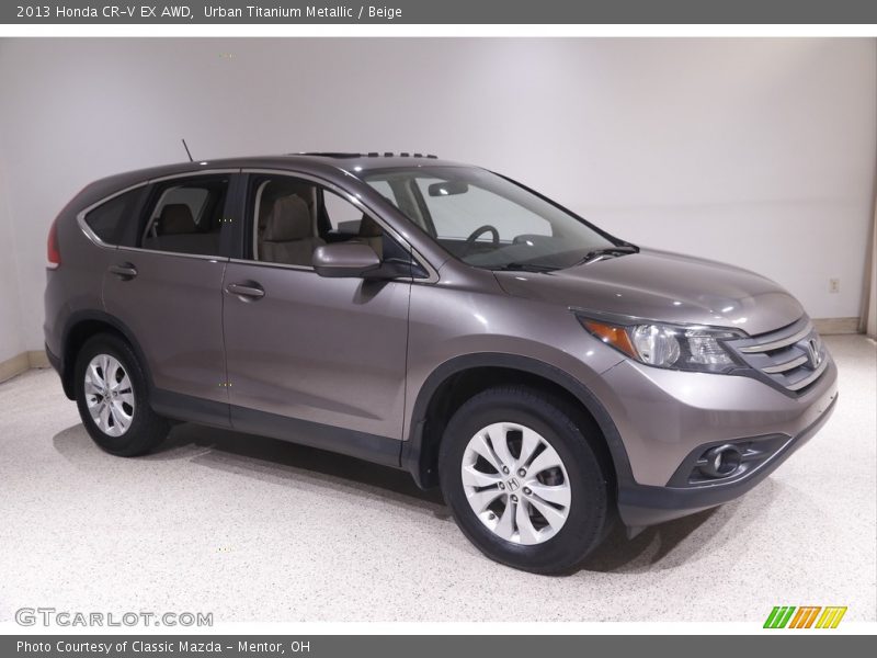 Urban Titanium Metallic / Beige 2013 Honda CR-V EX AWD