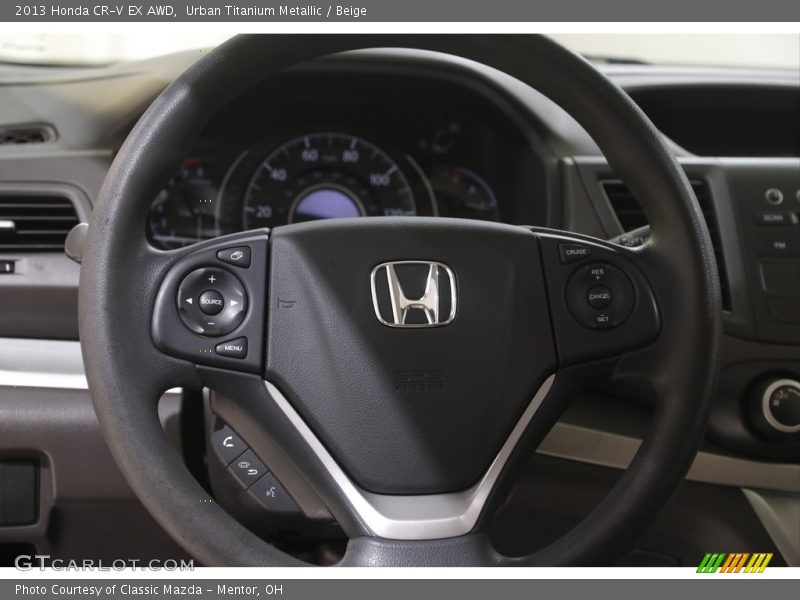Urban Titanium Metallic / Beige 2013 Honda CR-V EX AWD