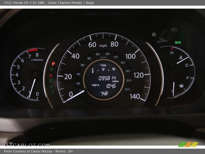Urban Titanium Metallic / Beige 2013 Honda CR-V EX AWD