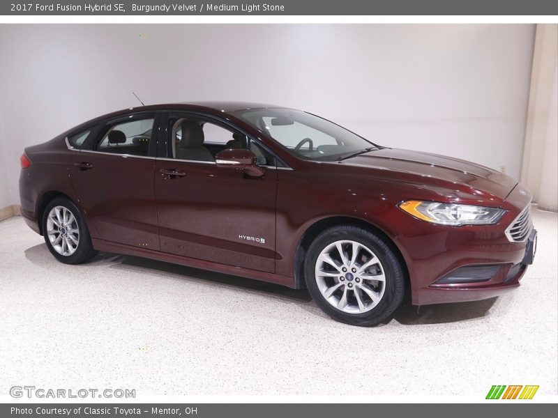 Burgundy Velvet / Medium Light Stone 2017 Ford Fusion Hybrid SE