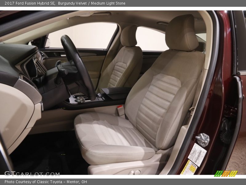 Burgundy Velvet / Medium Light Stone 2017 Ford Fusion Hybrid SE
