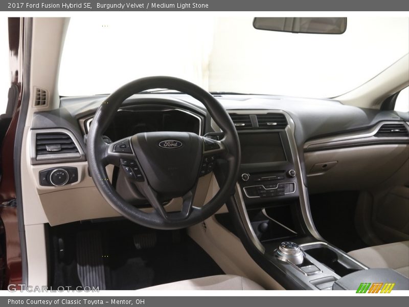 Burgundy Velvet / Medium Light Stone 2017 Ford Fusion Hybrid SE